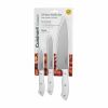 Cuisinart Classic 3pc White Triple Rivet 3pc Chef Knife Set, CEW3R-3PCS3