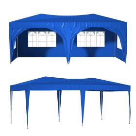 10'x20' Pop Up Canopy Tent with 6 Sidewalls, Ez Pop Up Outdoor Canopy for Parties, Waterproof Commercial Tent with 3 Adjustable Heights, Carry Bag (Color: as Pic)